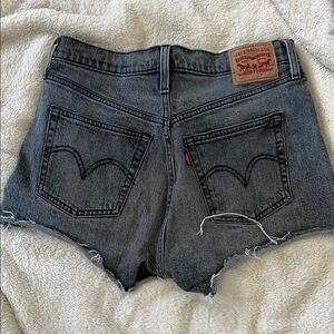 Levi's Black Jean Shorts Distressed Cut-Off Style